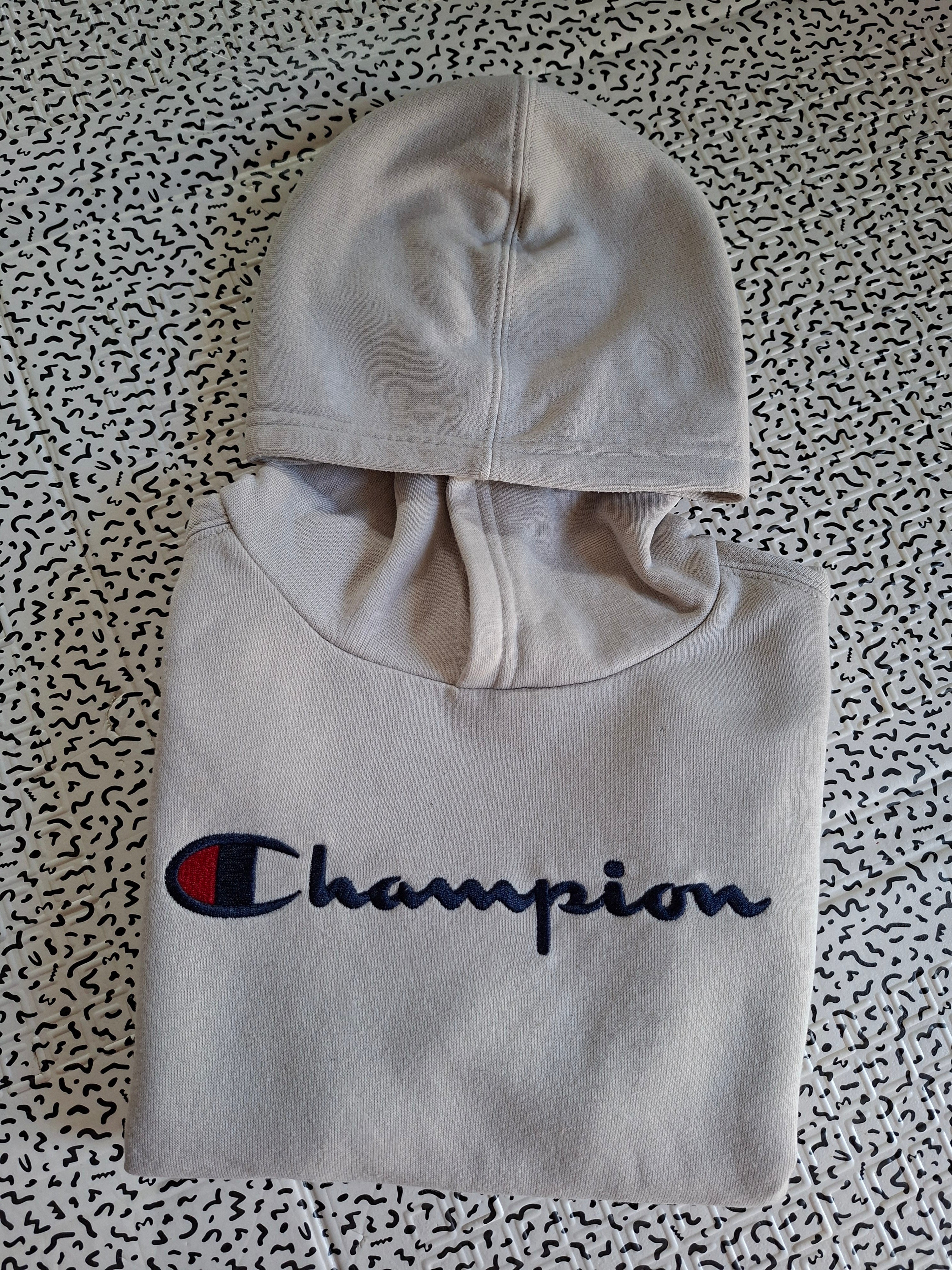 Sweat à capuche Champion enfant XS 5/6 ans beige brodé