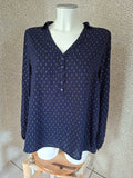 Blouse Cache Cache bleu marine motifs dorés – 40/42