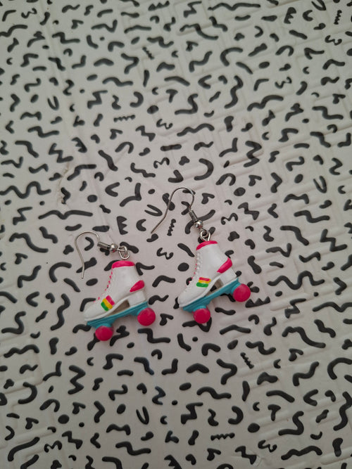 Boucles d'oreilles patins à roulettes rétro kawaii – Neuves