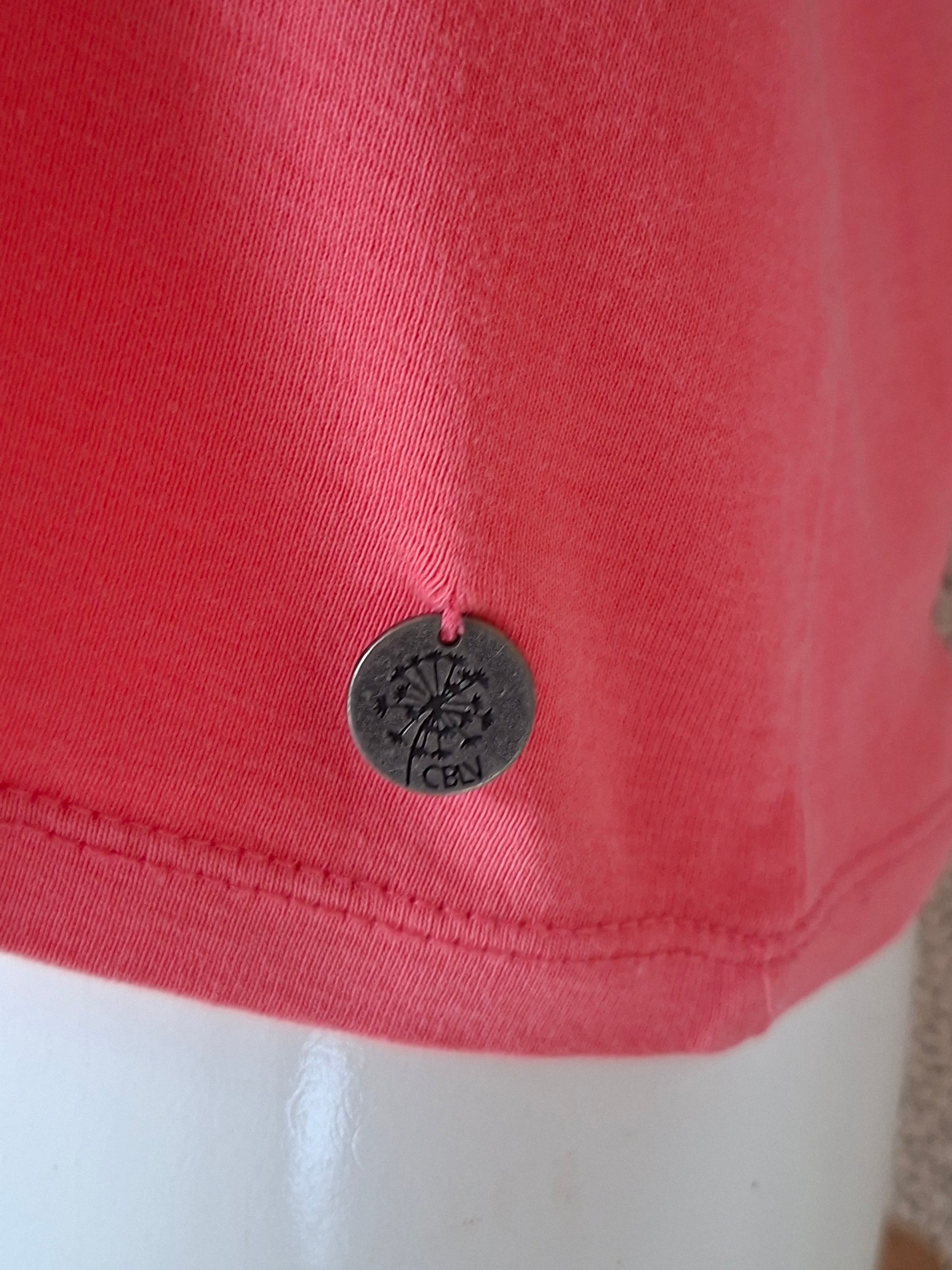 T-shirt femme C’est Beau La Vie ! corail – T3 – 100 % coton