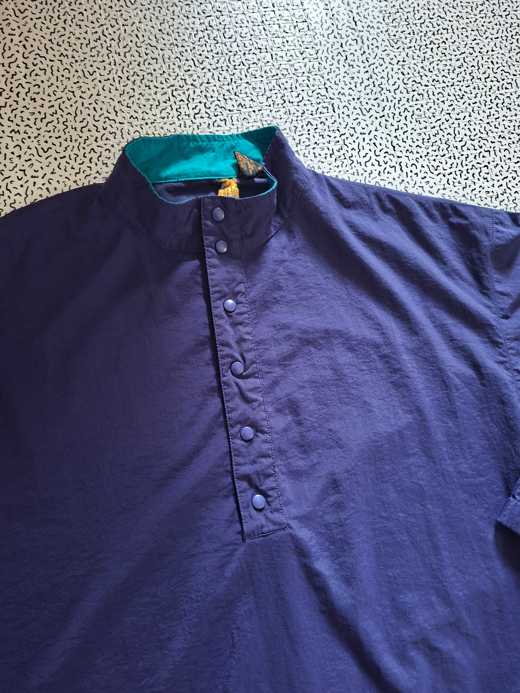 Eddie Bauer coupe-vent vintage homme M bleu marine turquoise – Outdoor 90s