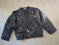 Blouson motard noir enfant 7 ans Harley-Davidson - style biker doublé - seconde main