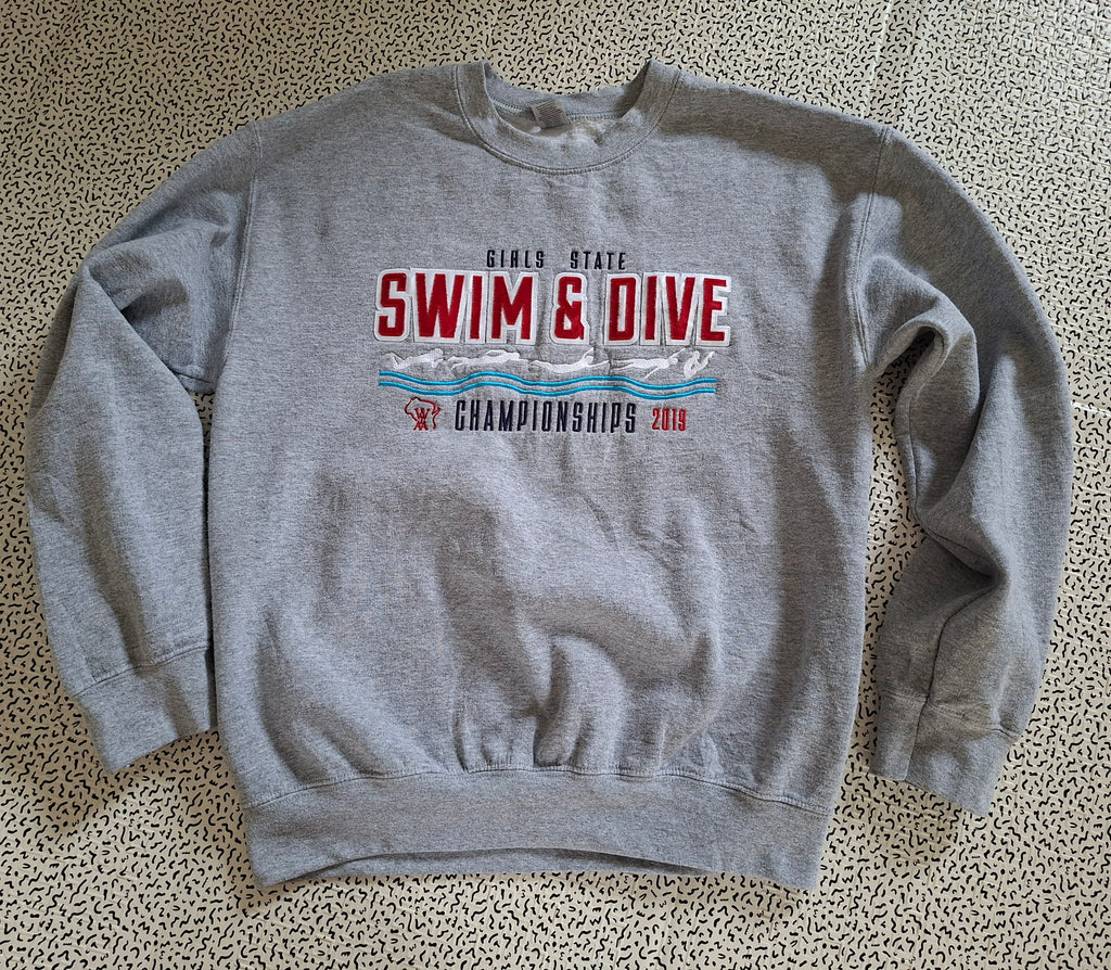 Sweat Gildan gris Swim & Dive Championships 2019 – Taille M